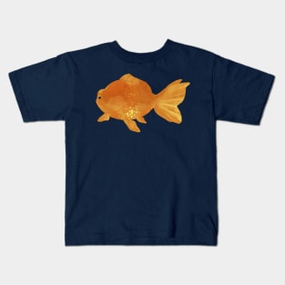 Hand Drawn Orange Goldfish Kids T-Shirt